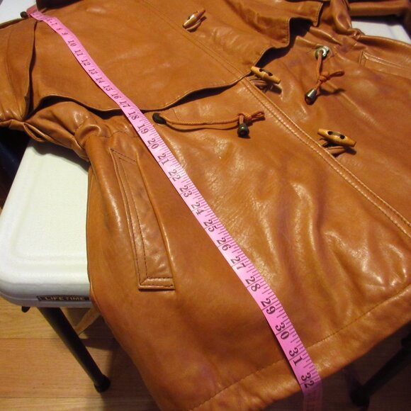 Vintage Damselle Made in USA Womens Leather Jacket Coat S Fur Collar ThermoLite - Picture 16 of 16
